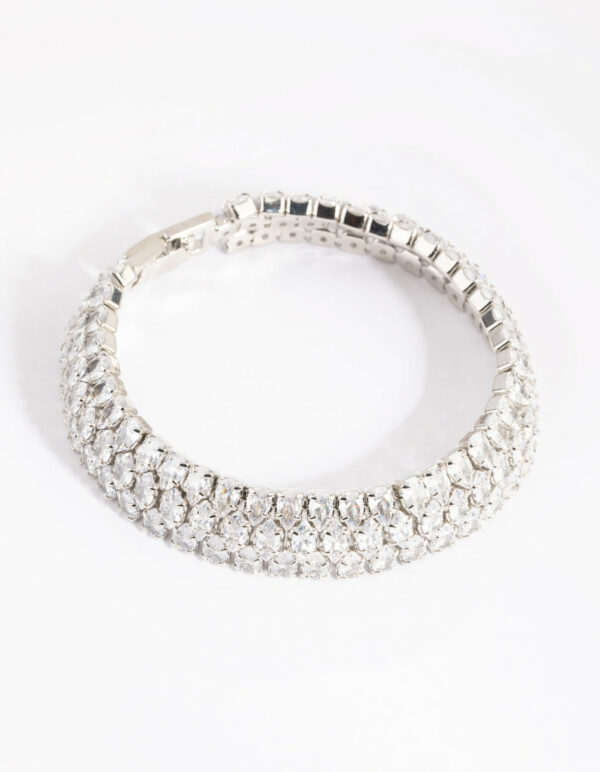 Rhodium  Tennis Bracelet