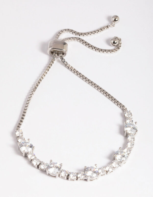 Rhodium  Tennis Bracelet