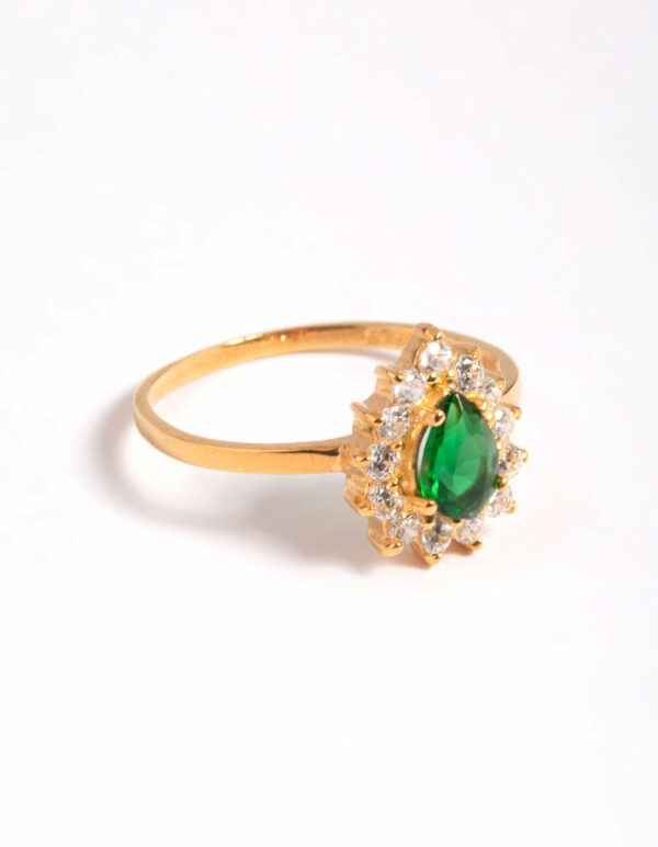 Green Pear Ring