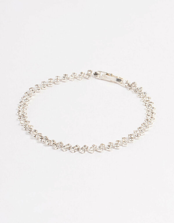 Double Dangle Petal Tennis Bracelet