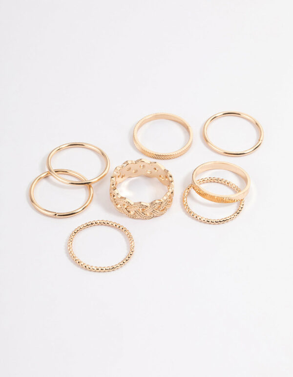 Classic Braid Ring 8-Pack