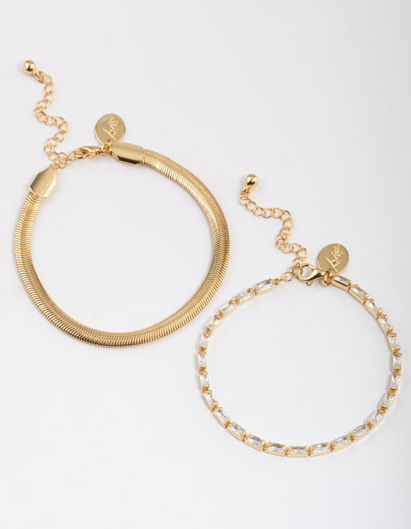 Snake Chain & Tennis Bracelet Pack