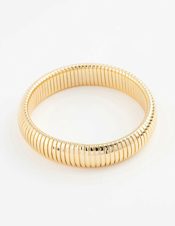 Wide Ribbed Bangle